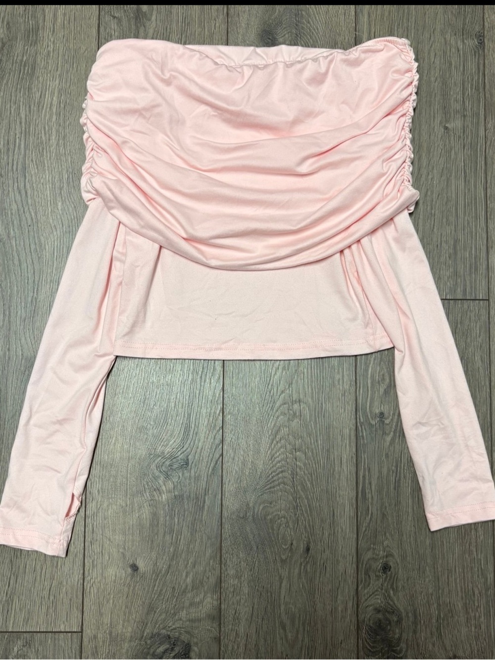 light pink off shoulder top